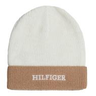 Bonnet Blanc/Marron Fille Tommy Hilfiger Beanie pas cher