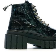 Boots Noir Croco Femme No Name Kross Low vue 6