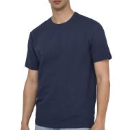 Herren-T-Shirt in Marineblau von Only & Sons, Modell „Onskian Life“, Seersucker günstig