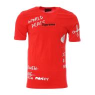 T-shirt Rouge Homme Supreme Grip World