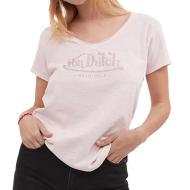 T-shirt Rose Femme Von Dutch Aspect