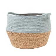 Panier Turquoise/Paille Atmosphera Céladon