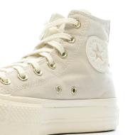 Baskets Beige Femme Converse Chuck Taylor Lift Hi Desert vue 7