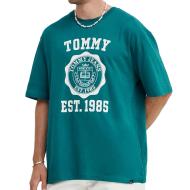 T-shirt Bleu Homme Tommy Hilfiger Crest Varsit