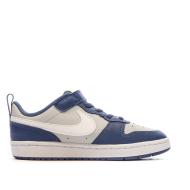 Baskets Bleu/Gris Garçon Nike Court Borough Low 2 vue 2