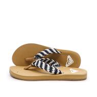 Tongs Beiges/Marines Femme Roxy Porto pas cher