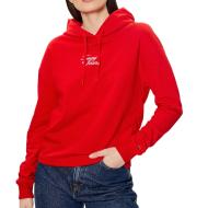 Sweat Rouge Femme Tommy Hilfiger Tjw Bxy Essential Lo pas cher