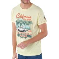 T-shirt Jaune Homme Deeluxe Cali