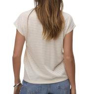 T-Shirt Beige Femme Vero Moda Balola vue 2
