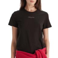 T-Shirt Noir Femme Tommy Hilfiger Linears