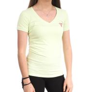 T-shirt Vert Femme Guess Mini Triangle pas cher