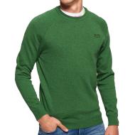 Pull Vert Homme Superdry Orange Label Crew pas cher