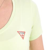 T-shirt Vert Femme Guess Mini Triangle vue 3