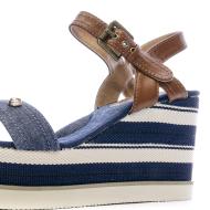 Sandales compensées Bleu Femme Beppi Wedge vue 7