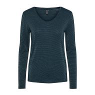 T-Shirt Manches Longues Vert/Doré Femme Pieces Billo