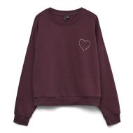 Sweat Bordeaux Femme Vero Moda Vmlotte Trina vue 3