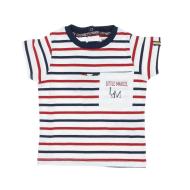T-shirt Blanc/Marine/Rouge Garçon Little Marcel LMEV0026