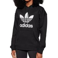 Sweat Capuche Noir Femme Adidas Adicolor Trefoil pas cher