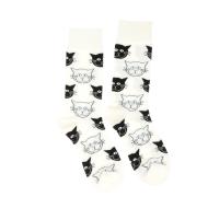 Chaussettes Blanc/Noires Mixte Stella Green Chatons pas cher