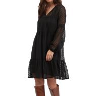 Robe Noir Plumetis Femme Vila Edee pas cher