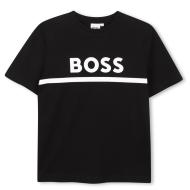 Camiseta negra para niño Hugo Boss J52701