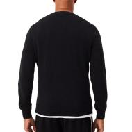 Pull Noir Homme Lacoste AH2183 vue 2