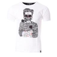 T-shirt Blanc/Noir Homme La Maison Blaggio MARS pas cher
