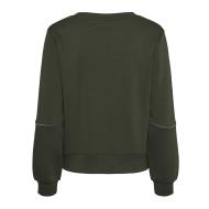 Sweat Kaki Femme Pieces Niva vue 2