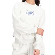 Sweat Gris Chiné Femme New Balance Essentials French pas cher