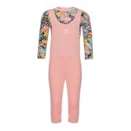 Combinaison Rose/Fleurs Fille Adidas Jumpsuit pas cher