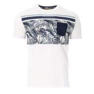T-shirt Blanc/Marine Homme RMS26 Jungle pas cher