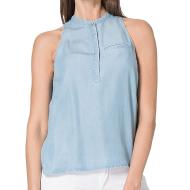 Blouse sans manches Bleu Femme Superdry Tencel