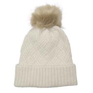 Bonnet Écru Femme Only Beanie pas cher