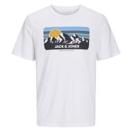 T-Shirt Blanc Homme Jack & Jones Peak Neck