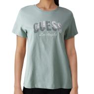 T-shirt Vert Femme Guess W4GI31I3Z14 pas cher
