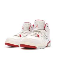 Baskets Blanches/Rouges Garçon Nike Jordan Fltclb vue 6