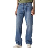 Jean 555 Bleu Délavé Homme Levi's Relaxed Straight Med Indig pas cher