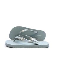 Tongs Bleu Femme Calvin Klein Jeans Flip Flop Tpu Metall pas cher
