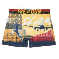 Boxer Rouge/Jaune à Imprimés Homme Freegun BAS vue 2