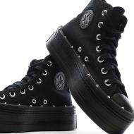 Baskets Noires Femme Converse All Star Modern Lift vue 7