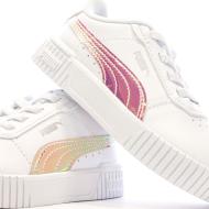 Baskets Blanches/Roses Fille Puma Carina 2.0 vue 7