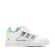 Baskets Blanc/Argent Enfant Adidas Grand Court vue 2