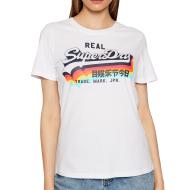 T-shirt Blanc Femme Superdry Vl Ns