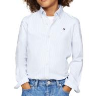 Chemise Blanche/Bleu Garçon Tommy Hilfiger Allover pas cher