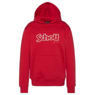Sweat à Capuche Rouge Garçon Schott Print Schott