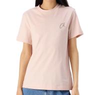 T-shirt Rose Femme Calvin Klein Jeans Embroidered