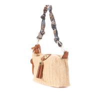 Sac à Main en paille Écru/Noir Femme Manoukian TROPIC vue 3