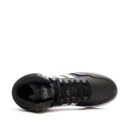 Baskets Noir Garçon Adidas Hoops 3.0 Mid vue 4