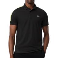 Polo de tennis Noir Homme Lacoste Ultra Dry pas cher
