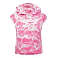 T-Shirt rose fille Reebok Tie Dye Hood Tee pas cher